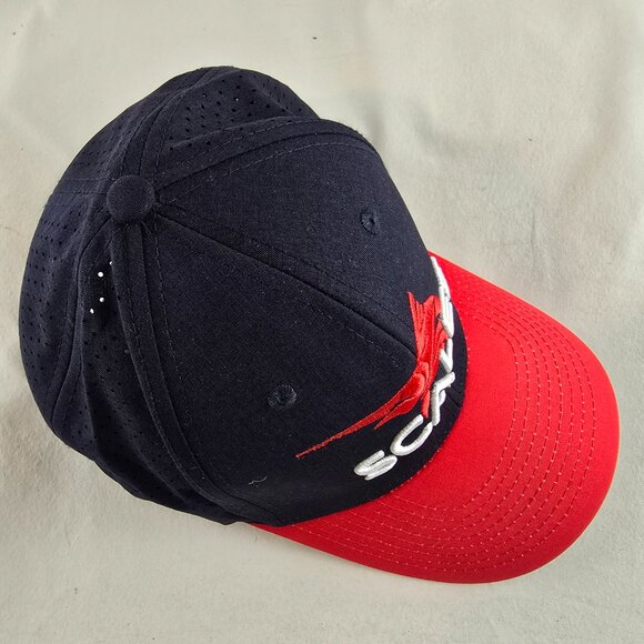 Scales Gear Hat Mens One Size Navy Red Baseball Cap Adjustable Fishing Marlin - Picture 3 of 7